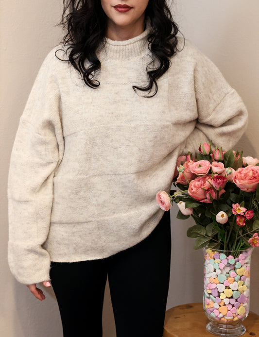 Nude Sweater w/Mock Neck